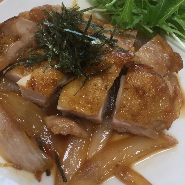 鶏モモ肉と新玉ねぎの照り焼き